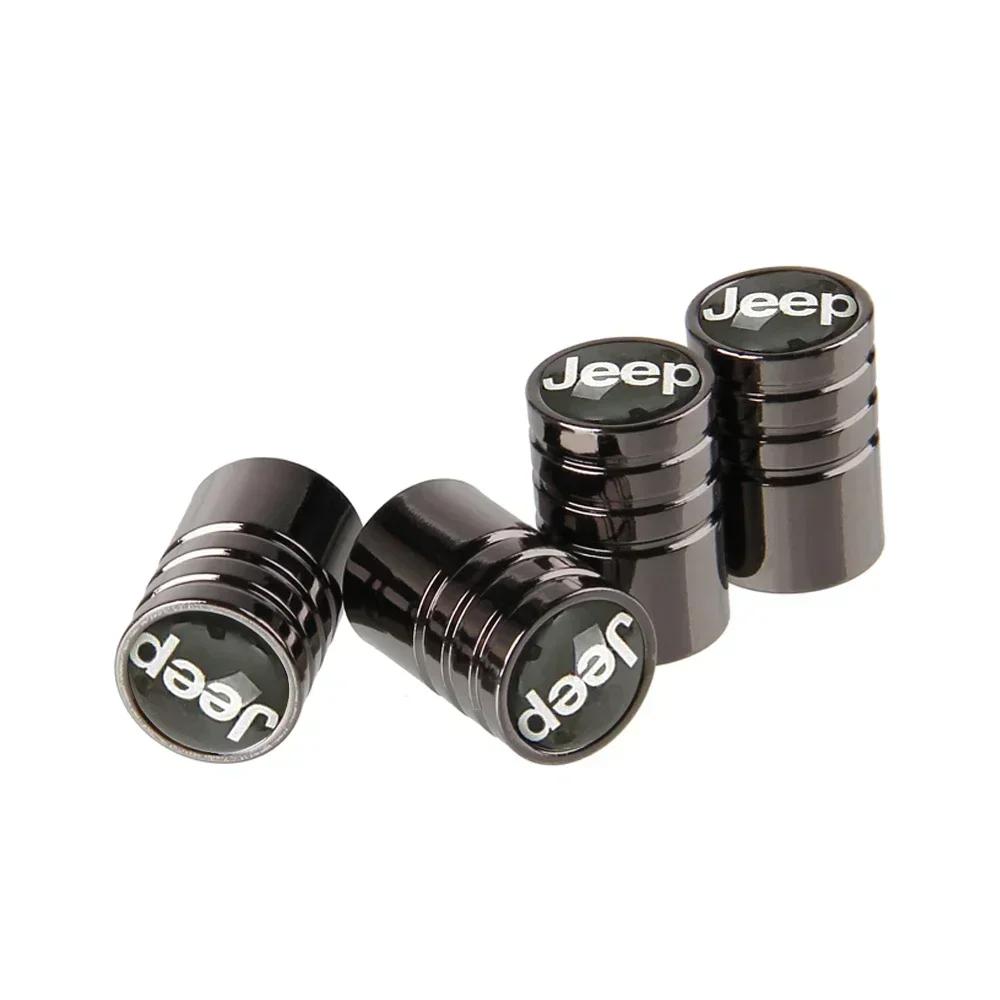 Для Jeep Колпачки клапанов шин автомобиля из сплава Пылезащитные для Jeep Wrangler Cherokee Renegade Compass TJ JK JL Grand Commander Liberty Acc
