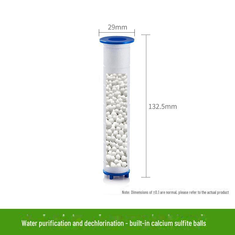 Shower Nozzle Replacement Filter Element with High Compression Cotton Core for Water Purification.
