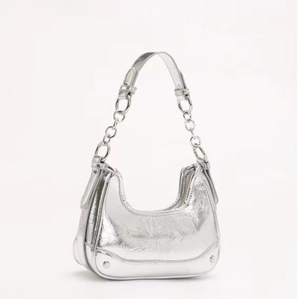 Niche Design Pleated One-shoulder Armpit Bag for Women New Chain Bag Underarm Bag High-end Crossbody Bag