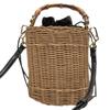 Bohemian Crossbody Bag with for Women Woven Straw Bucket Bags Female Rattan Wicker Bamboo Handle Beach Bags New
