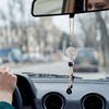 Автомобильная подвеска со сверкающими стразами из нержавеющей стали и преломляющим искусственным хрустальным шаром для комплимента в гламурный интерьер