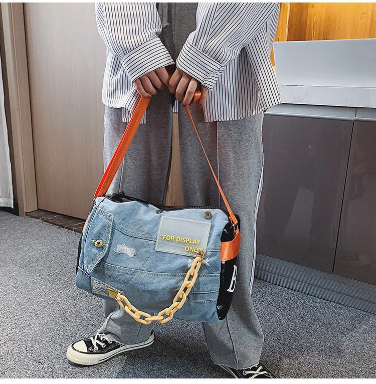 Fashion Denim Women Shoulder Bags Large Capacity Travel Bag Designer Women Bags Luxury Blue Jeans Crossbody Bag Female Big Purse