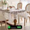 Luxe Tasseled & Jacquard Polyester Tablecloth - Rectangle Lace Dust Cover for Dining & Console Tables Home Decor