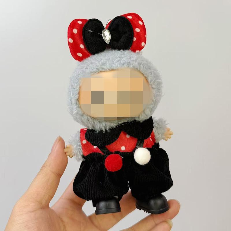 Подвеска Лабубу: Коробка-сюрприз с детской одеждой - 17 см винил «Макарон».