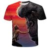 Godzilla T-shirt 3D Printing Anime Harajuku T-shirt Cartoon Short-sleeved Summer