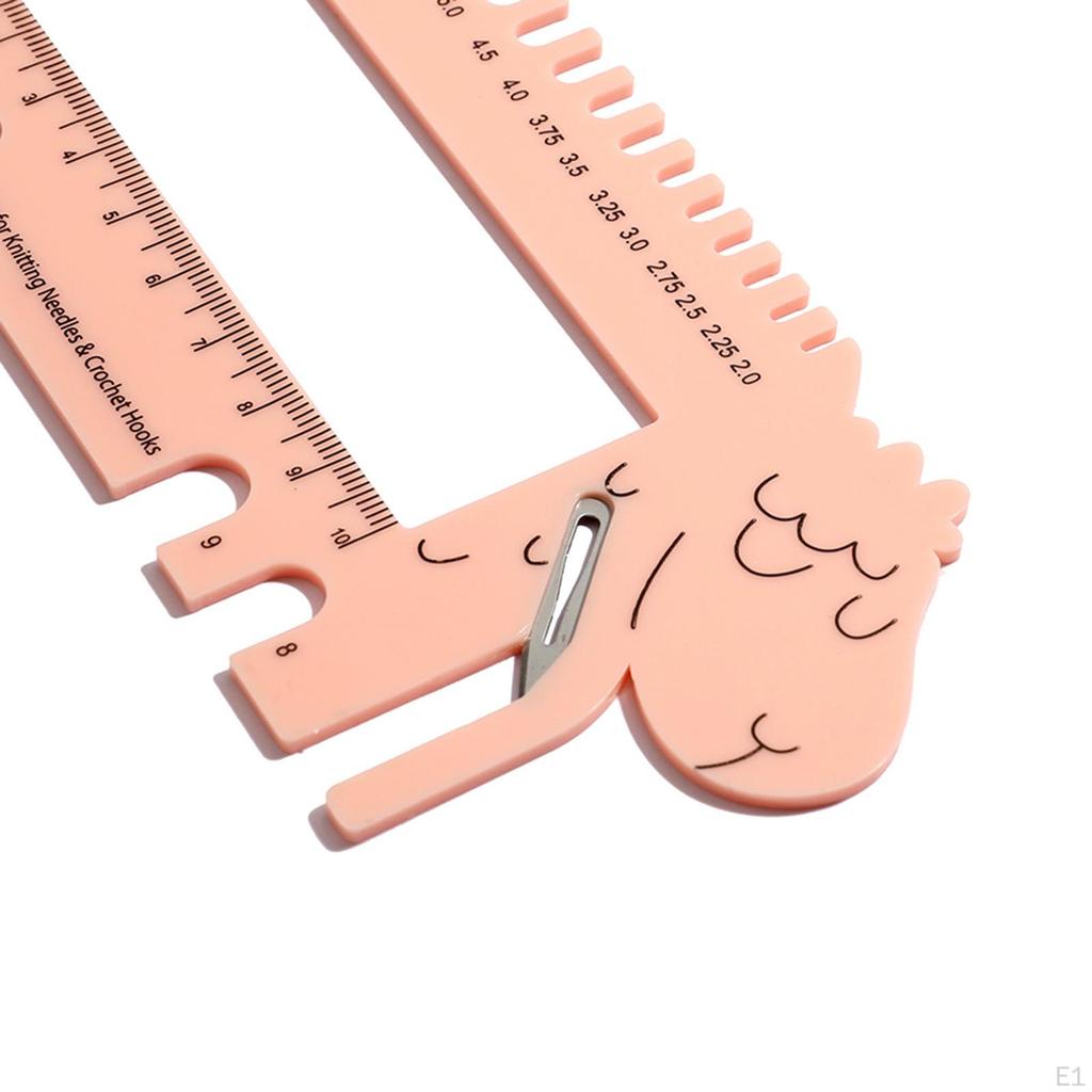 Измерительная линейка, крючок для вязания крючком 2,0–12,0 мм для вязальных швейных инструментов