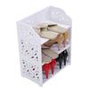 3 Tiers White Hollow Out Shoe Rack Stand Storage Organiser Shelf 60cm