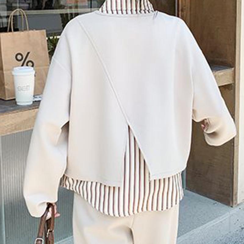 Женские костюмы комплекты хлопок большой размер жилет рубашка брюки клеш утолщенные длинные брюки тройка оверсайз костюм 3 предмета