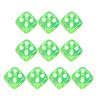 Rounded Corner Six Sided Dices Bulk Pack of 10 Assorted Color 16mm D6 Acrylic Dices Cubes with Number Dots for Kids Use
