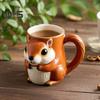 Кофейная чашка в виде белки, 3D-кружка для чая в виде милой лисы, креативная чашка с изображением животных, креативный подарок на день рождения для друзей и детей