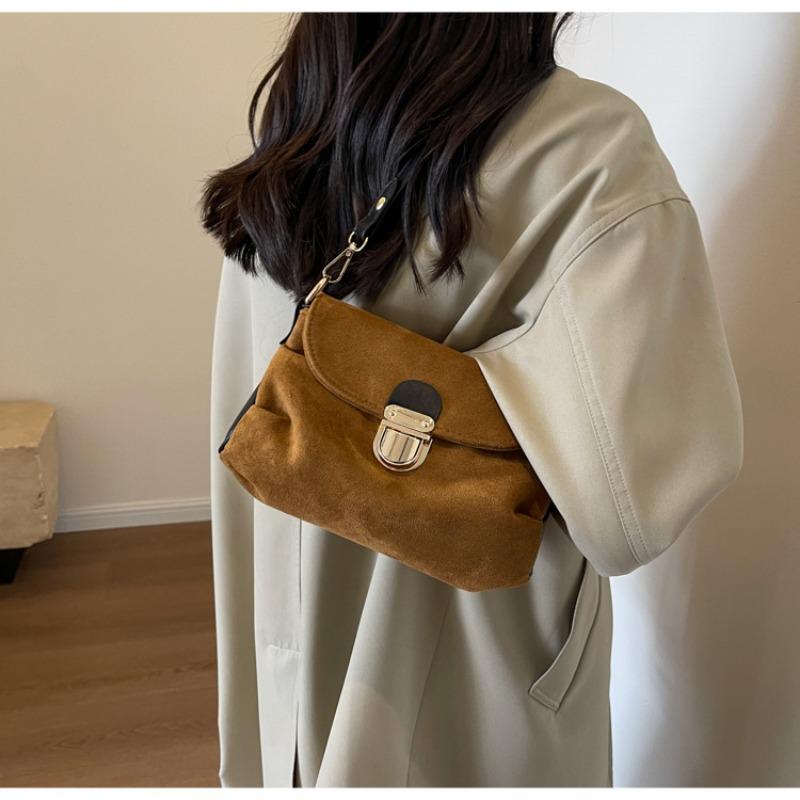 Advanced Commuting Trend Underarm Bag Small Autumn and Winter Bag Women's 2023 New Cross Body Small Bag Suede Shoulder Bag