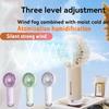 New Spray Fan Portable Usb Mini Handheld Water Replenishment Small Cooling Fan Silent 3 Speed Long Battery Life For Home Office