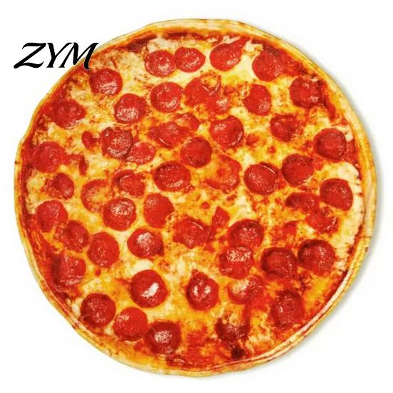 Cozy Blanket for All Seasons Round Food Blanket, Realistic Themed Throw 59 Inch Novelty Waffle Pizza Creative Home Decor Burrito Donut Wrap, Soft Sofa