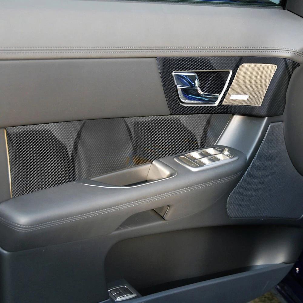 Car-Styling Carbon Fiber Car Interior Center Console Color Change Molding Sticker Decals For Jaguar XF X250 2008-2015 LL52