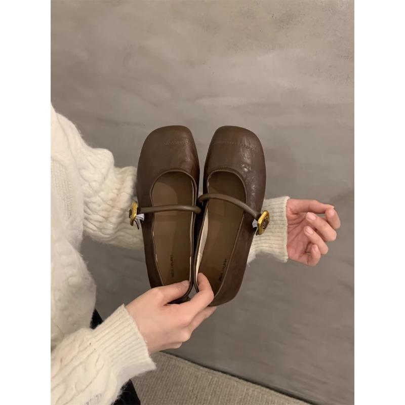 Черные туфли Мэри Джейн с квадратным носком, плоской подошвой, женские, новые, осенне-зимние