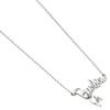 Barbie Sterling Silver Necklace with Name Logo & Silhouette Charm