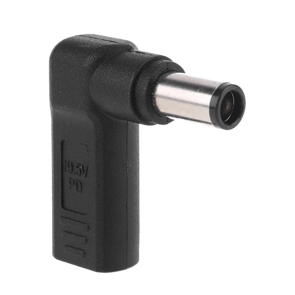 Угловой USB Type-C Male на DC 7.4x5.0mm Female Разъем Бочонок Разъем Адаптера Питания для Зарядных Устройств Dell