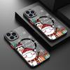 Чехол для телефона Merry Christmas Tree Snowman Print для iPhone 16 15 Pro Max 14 13 Pro 12 11 8 7 для MagSafe Magnetic Shockproof Soft Edge Clear Matte Cover