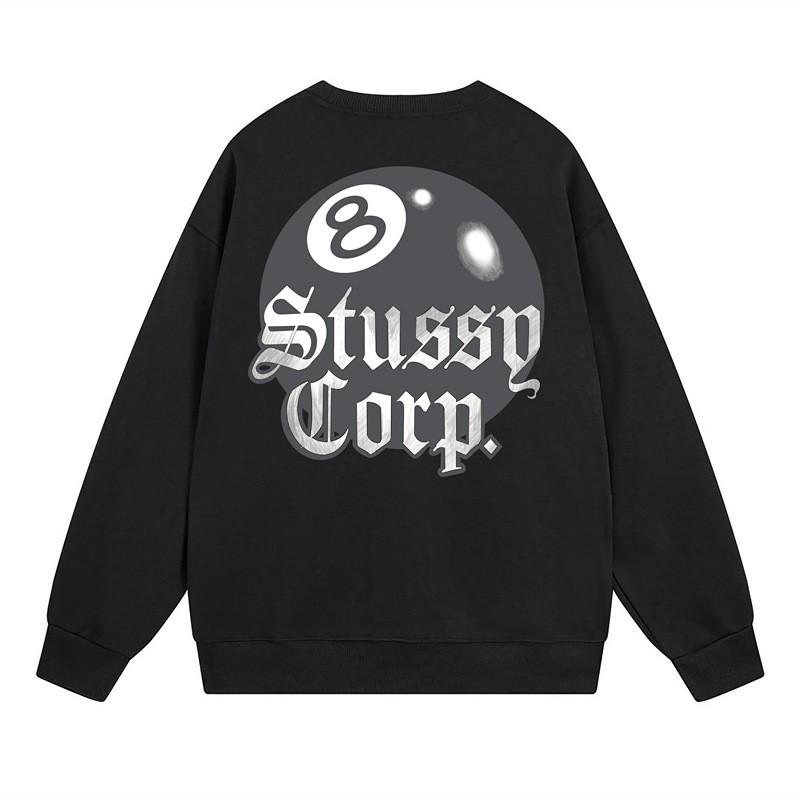 Unisex Streetwear Letter Print Fleece Cotton Sweatshirt Loose Fit Round Neck Long Sleeve Winter Daily Wear