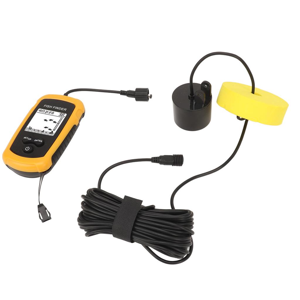 Portable Fish Depth Finder LCD Display Handheld Fish Finder 200khz Sonar Frequency Castable Kayak