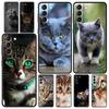 Мультяшные милые кошки Фон ТПУ Чехол для телефона Для Samsung Galaxy S24 S23 S22 5G S20 Ultra S21 FE S10 S9 Plus S10E S8 Lite 20 Чехол