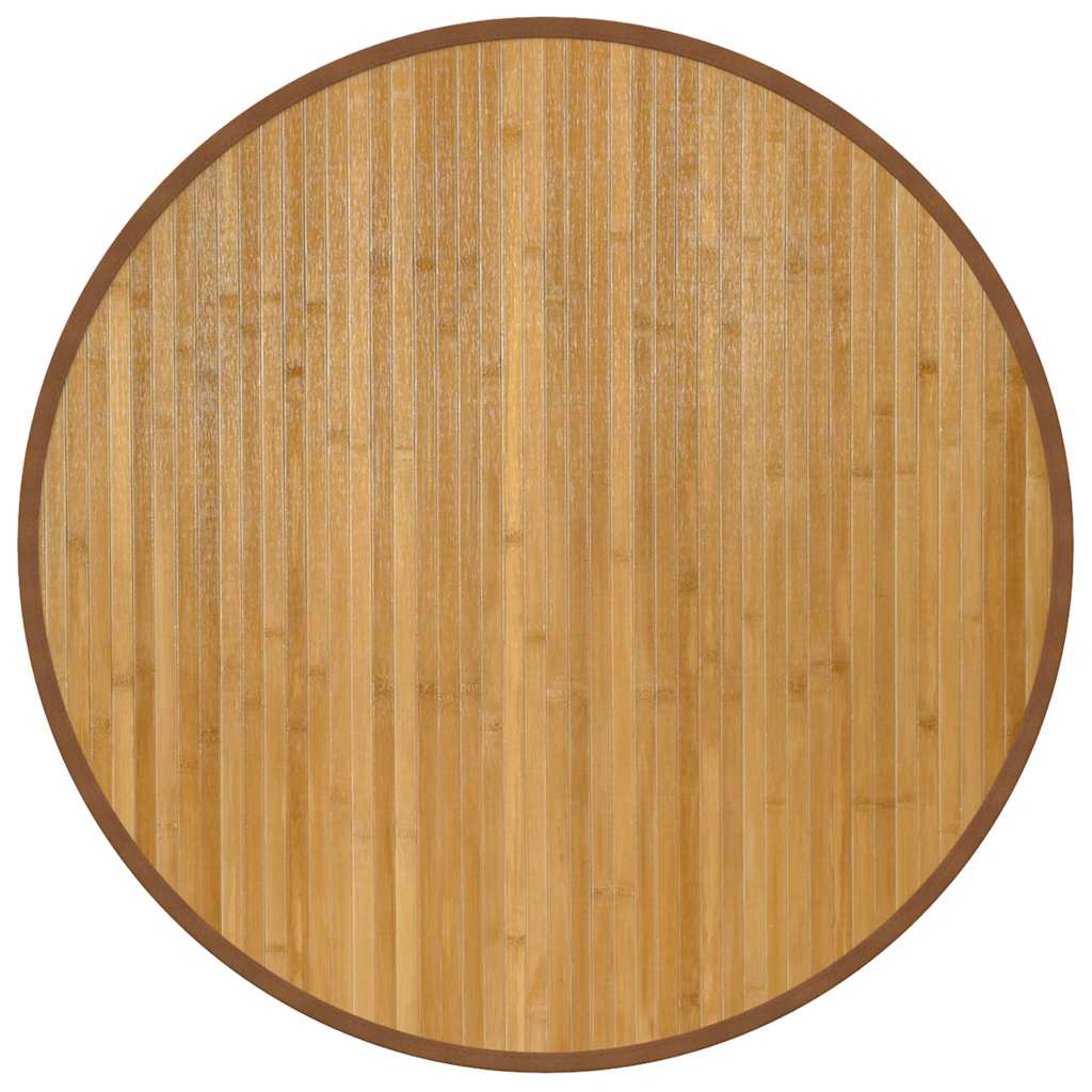 Round Natural Bamboo Rug 80 cm