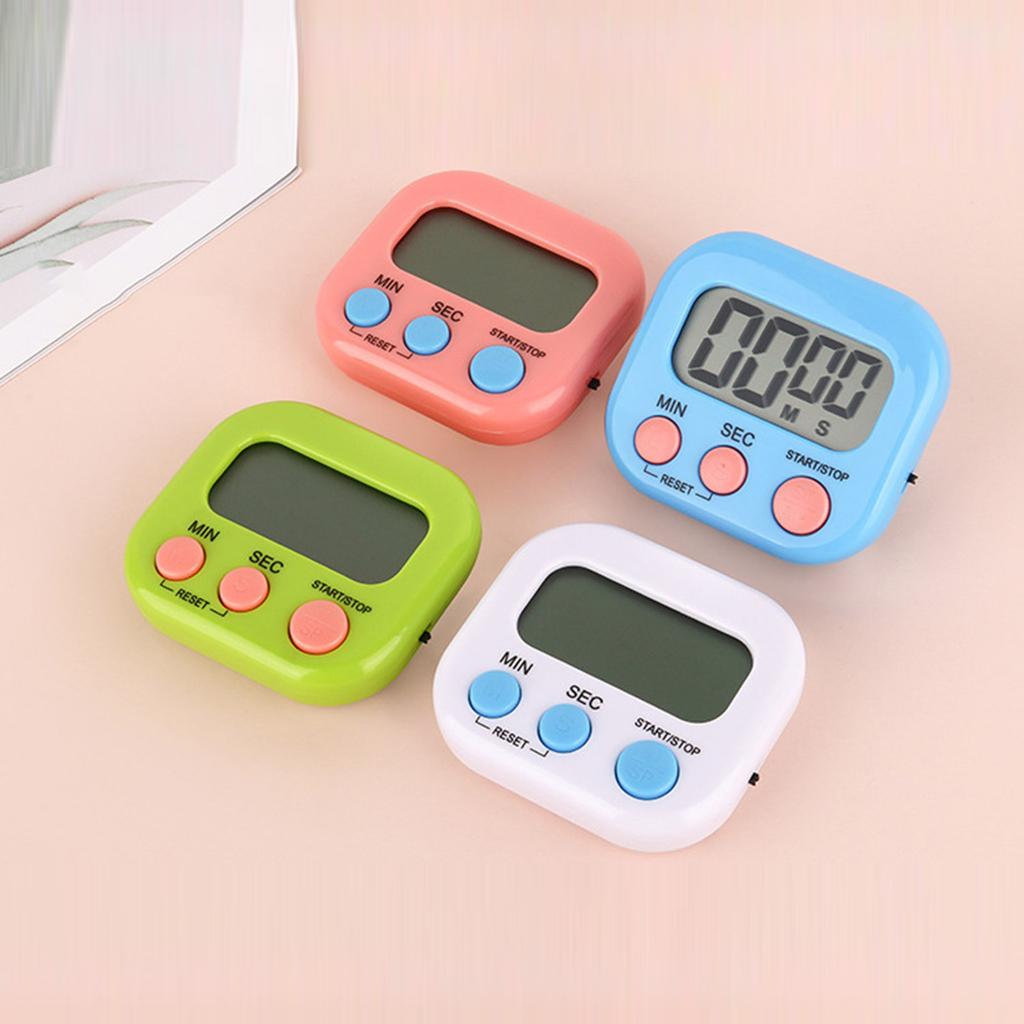 Маленький цифровой кухонный таймер из 4 упаковок с магнитной спинкой и включением/выключением, обратный отсчет минут и секунд об этом товаре