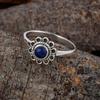 Кольцо с драгоценным камнем из лазурита, кольцо из твердого серебра 925 пробы, кольцо ручной работы, эффектное кольцо, богемное кольцо, подарок для нее