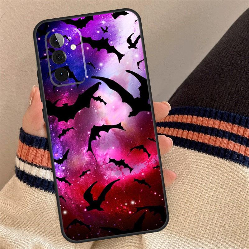 Летучие мыши-вампиры Полная луна Хэллоуин Чехол для Samsung Galaxy A54 A34 A14 A56 A36 A16 A06 A13 A53 A12 A22 A32 A52 A35 A17 A15 A55