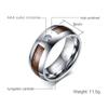 [Rockyu] кольцо мужское кольцо Нет. 21 вольфрамовое дерево один цирконий Долговечность ширина 8 мм
