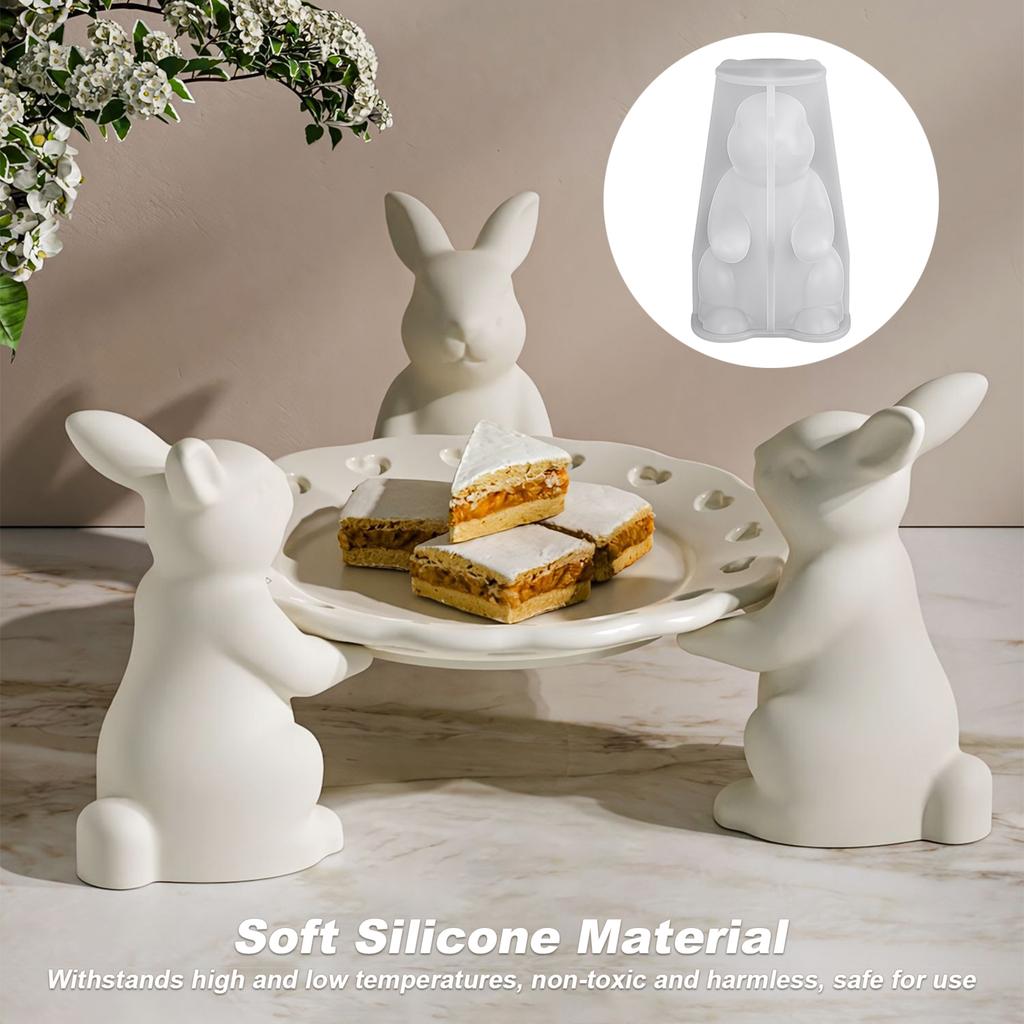 Easy Rabbits Shaped Molds DIY Rabbit Offer Ornament Epoxy Molds Home Easter Decorations