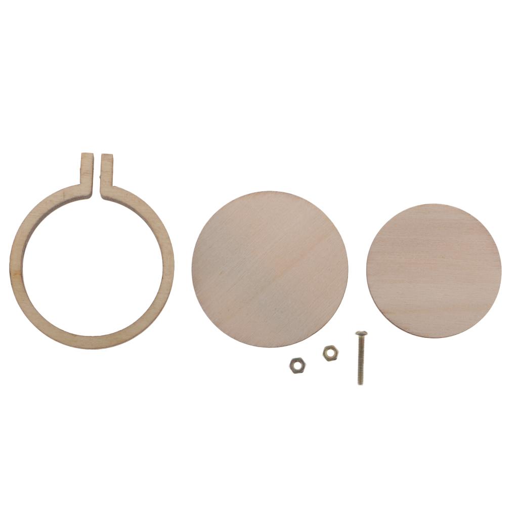 Деревянный мини-пяльцы-подвеска Круглая рамка DIY Аксессуар для вышивания Игла для рукоделия Аксессуар для украшений Вышивка для искусства и подарков