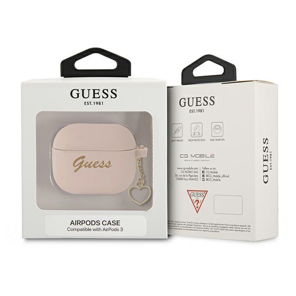 Etui do AirPods 3 Guess Silikonowe Charm Heart Różowe