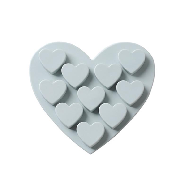 10 Even Small Love Silicone Handmade Soap Cake Mold DIY Chocolate Mold Baking Mold Ice Grid Mold