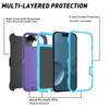 For iPhone Air Rugged Case PC + TPU Cell Phone Cover with Back Clip Kickstand