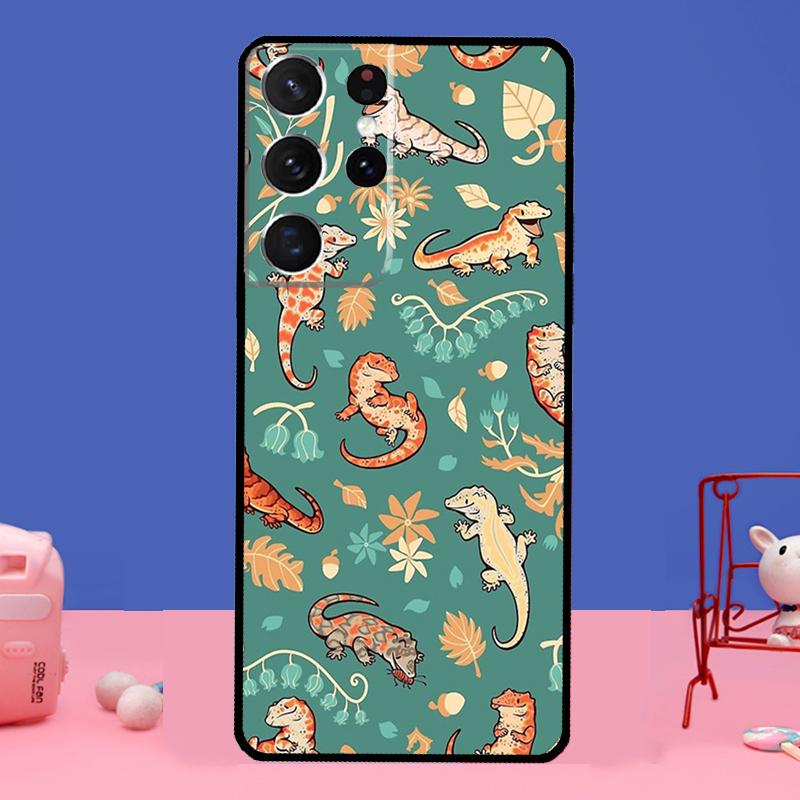 Чехол с ящерицами гекконами для Samsung Galaxy S22 S21 Note 20 Ultra Note 10 S8 S9 S10 Plus S20 FE
