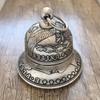 Silver-color Coin Bell Super Loud Heavy Duty Vintage Bell Metal Hanging Bell Ornament Party Home Holiday Bar Cafe Decoration