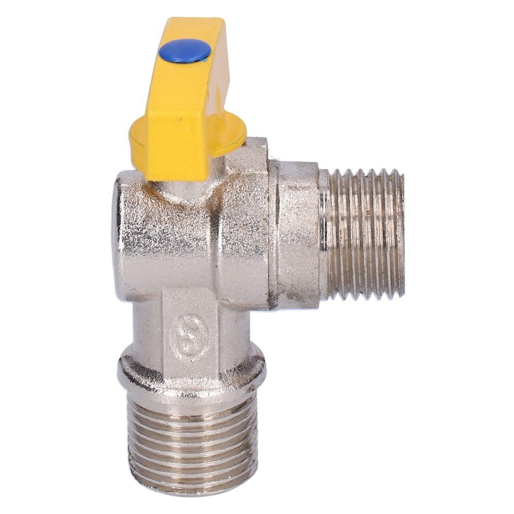 Brass Shut Off Valve G1/2 Male Thread Elbow Valve Durable Gas Angle Valve  Coal Gas