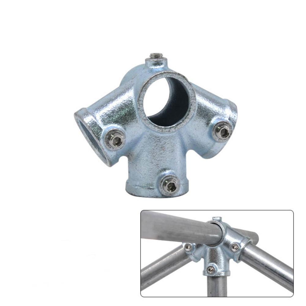 Aluminum Alloy Steel Frame Fasteners 1\2''/3\4" Circular Pipe Connector Steel Tube Shelf