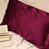 Faux Silk Pillowcase Glossy Cooling Pillow Cover Standard Size 20" X 26" Solid Color Smooth Pillow Cover for Hair And Skin