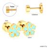 Simple Rainbow Screw Ear Cartilage Studs Fresh And Versatile Earrings For Women