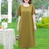 Summer Elegant Dresses for Women Luxury Short Sleeve Long Dress Woman Vintage Clothes