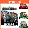 Cartoon Roblox Minecraft Digital Print Bedding Set High-quality Cartoon Style White Color
