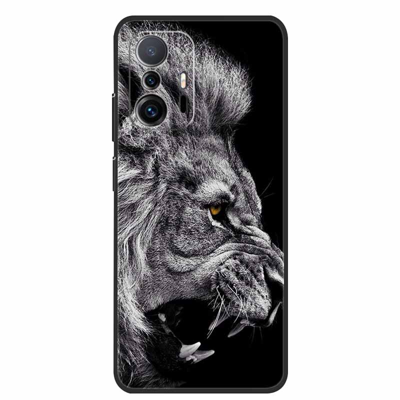 Чехол для Xiaomi 11T Pro Животные Защитный Мягкий Силиконовый Чехол для Телефона для Xiaomi Mi 11T Pro 5G Ударопрочный Mi11T Волк Чехол