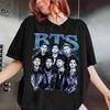 Kpop BTS 90-е Винтажная Групповая Фотография Принт Молнии Футболка Женская Мужская Оверсайз Повседневная Футболка с Коротким Рукавом Подарок Корейским Фанатам Топы