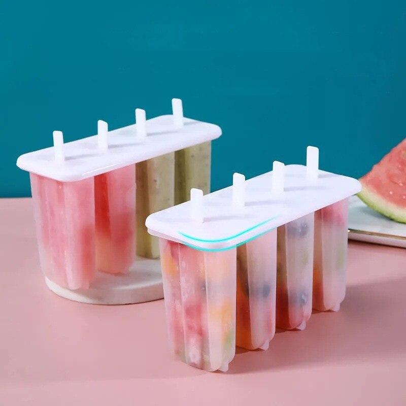 4/6 Even Popsicle Mold with Cover Mold Ice Cream Mold Popsicle Molds DIY Ice Cream Mould Homemade Ice Cream Popsicle Mold
