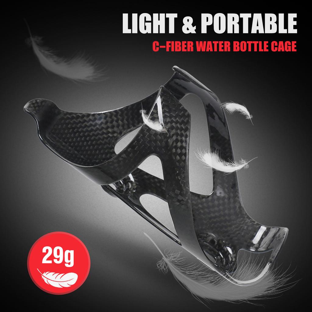 C-Fiber Cage Bike Water Bottle Holder Lightweight Durable Easy To Mount for 70-74mm Bottles
