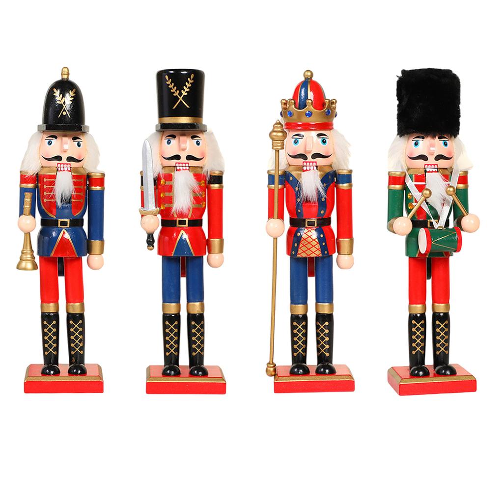 Intricately Carved Wooden Nutcracker Christmas Nutcracker Festival Christmas Mini Soldier Decorations Fine Craft