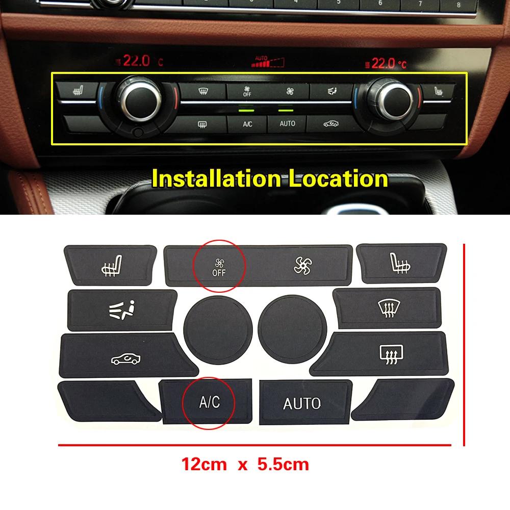 Для BMW 5 5GT 6 7 серии X5 X6 F01 F02 F06 F07 F10 F11 F12 F13 F15 F16 F18 автомобильный кондиционер, кнопка переключения переменного тока, ремонт, наклейка, наклейка