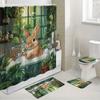 1/4 шт. Весенний пасхальный день водонепроницаемый комплект занавесок для душа декоративный набор для ванной комнаты нескользящий коврик для унитаза коврик для ванной и 12 крючков